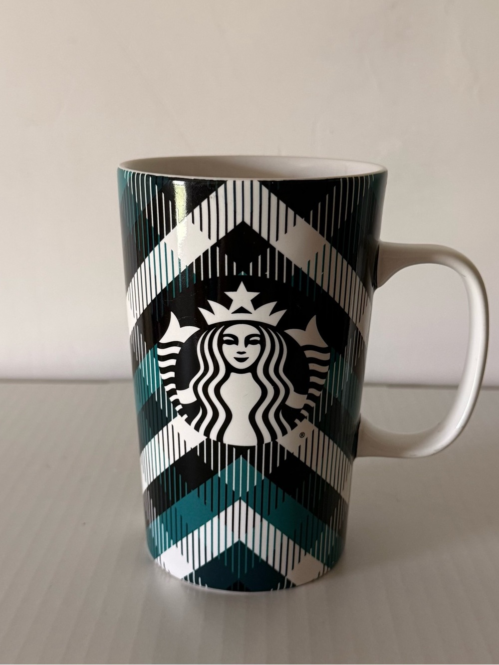 Starbucks White Ceramic Mug with Black Logo